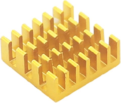 YUIO® para Raspberry Pi 4 Modelo B Disipador de Calor 3 Piezas Raspberry Pi Disipador de Calor de Aluminio Radiador Refrigerador del Kit para Raspberry Pi (Oro)
