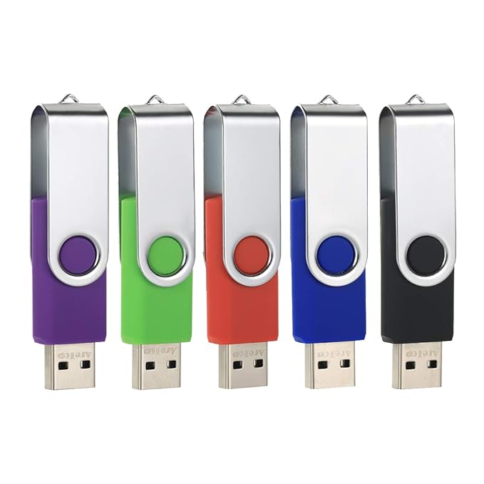 AreTop 5 stück 4GB USB Stick Speicher High Speed USB 2.0 (Mehrfarbig)