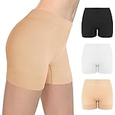 POPKOK Womens Boyshorts Panties Seamless Slip Shorts Anti Chafing Boxer Briefs 3 Pack