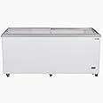 Maxx Cold MXF71F Sliding Glass Top Mobile Ice Cream Display Freezer, 71-Inch Wide, Equipped with 5 Baskets, 16-Cu.Ft., White