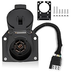Adullama 4 Pin to 7 Pin Trailer Adapter W/Mounting