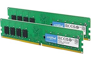 Crucial RAM 32GB Kit (2x16GB) DDR4 3200MHz CL22 (or 2933MHz or 2666MHz) Desktop Memory CT2K16G4DFRA32A