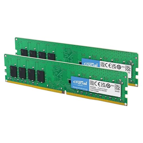 Crucial 32GB Kit (16GB x 2) DDR4 3200 MHz (PC4-25600) UDIMM 288
