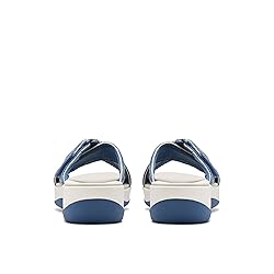 Clarks Women's Arla Wave Slide Sandal, Blue