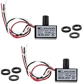 2-Pack 105V-130V AC Photocell Light Sensors，Automatic Dusk-to-Dawn Illumination Switches - Weatherproof，Fit for Outdoor Lighting， Photoelectric Controls with Sunrise &amp; Sunset Detection