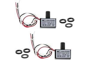 STITOKG 2-Pack 105V-130V AC Photocell Light Sensors，Automatic Dusk-to-Dawn Illumination Switches - Weatherproof，Fit for Outdoor Lighting， Photoelectric Controls with Sunrise & Sunset Detection