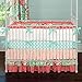 Carousel Designs Coral and Teal Floral Crib Rail Cover