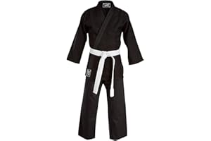 JP ADVANCE CHOICE JP Sports Black Karate Uniform for Kids & Adults Lightweight Student Karate Gi Martial Arts Uniform with Belt