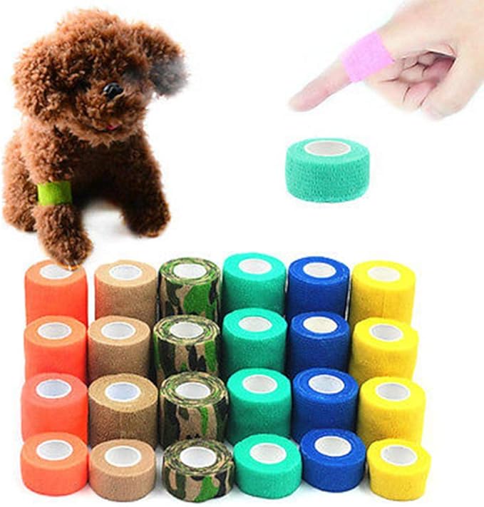 BellyLady Antiallergic Pet Wound Cohesive Bandage Tape Dog Cat Animal Elastic Self Adherent Wrap