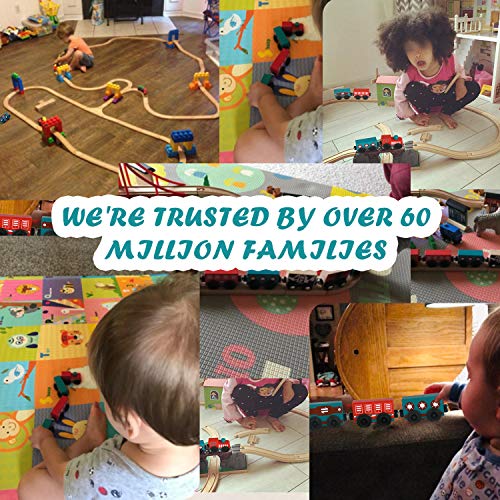 umu Wooden Train Set for Toddlers Toys for Kids Compatible to