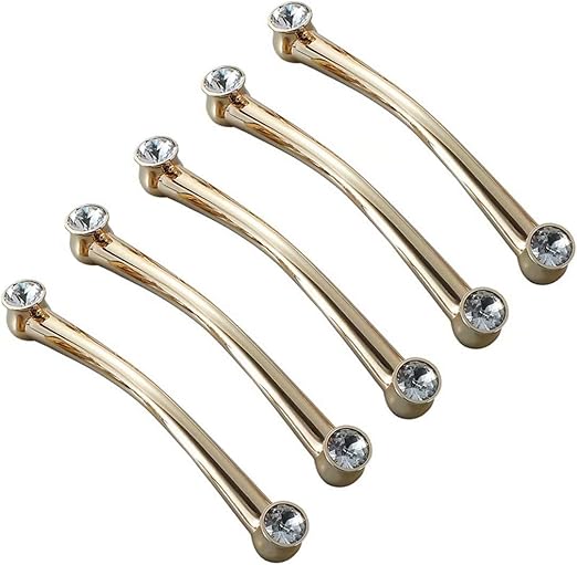 5 manijas de Cristal para cajón de Puerta con Tornillos para el hogar