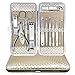 Manicure Set, Professional Manicure Pedicure kit, Women Nail Grooming Kit Stainless Steel Nail Cutter Kit Men Fingernail Toenail kit 12PCS Nail Clippers Tools with Gold Travel Case