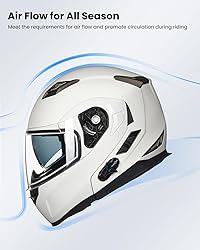 ILM Bluetooth Integrated Modular Flip up Full Face