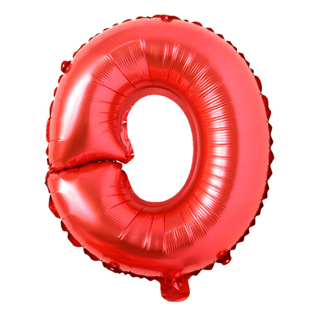 Photo 1 of 16" inch Single Red Alphabet Letter number Balloons Aluminum Hanging Foil Film Balloon Wedding Birthday party decoration banner Air Mylar Balloons (16 inch red O)