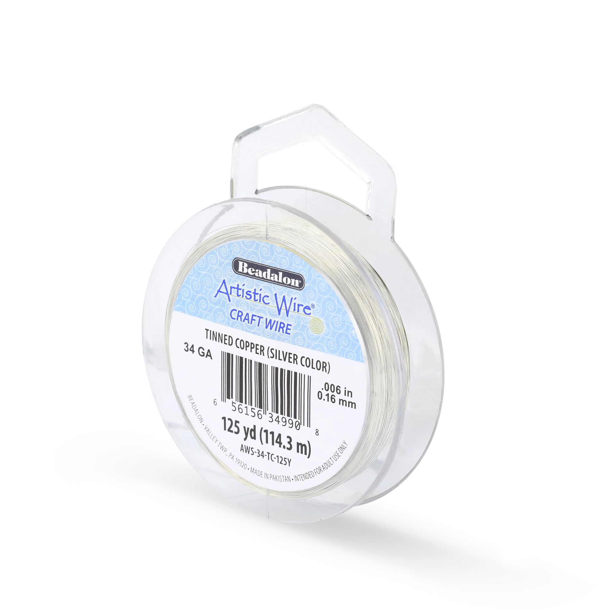 Artistic Wire 125 yd 34 Gauge Tinned Copper Wire