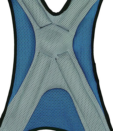 3M DBI-SALA ExoFit 1107975 Vest Style Harness, Back D-Ring, Loops For Belt, Quick-Connect Buckles, Small, Blue/Gray