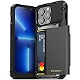 VRS DESIGN Damda Glide Pro Phone Case for iPhone 13 Pro, Sturdy Semi Auto Wallet [4 Cards] Case with Card Slot Holder Compatible for iPhone 13 Pro Case (2021) Black