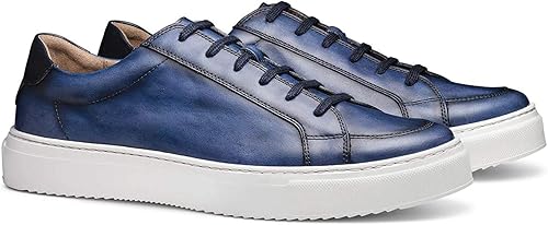 Amazon Moral Code レザースニーカー メンズ ビジネス 本革 ブラック黒 ホワイト白 レッド赤 ブルー紺 Alec Moral Code スニーカー