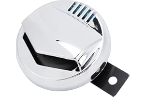 aqxreight Motorcycle Electric Horn, 110dB Loud Chrome Horn with All Metal Exterior and Cr Plated Cover, for Motorcycle Replac