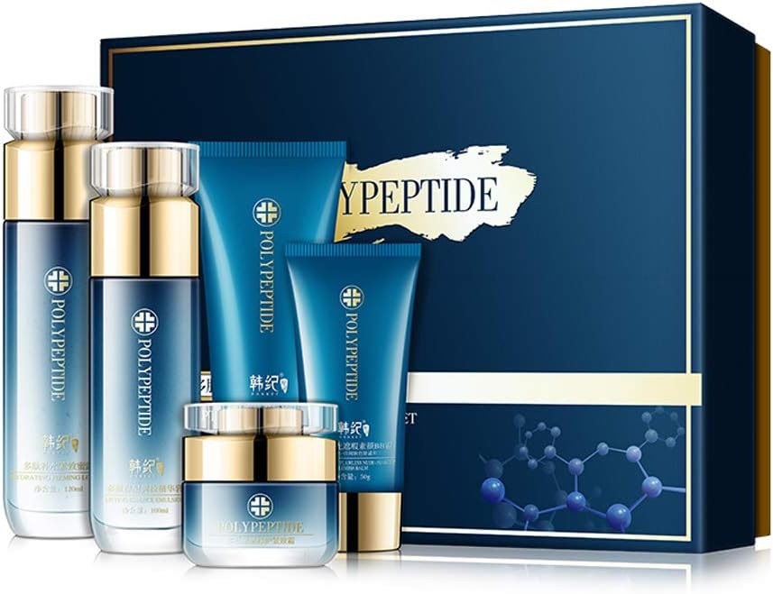 FREEORR Moisturizing Hydration Polypeptide Firming Skin Shrink Pores Must-Haves Set- 5 Piece Luxury Collection of Moisturizing Products Skin Care Kit and Beautiful Gift Box, Say Goodbye to Dry Skin