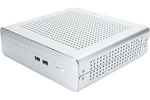 fosa G60S HTPC Case, Mini ITX All Aluminum Shell, Desktop Computer Case, All Aluminum ATX Power Supply, Suitable for Living R