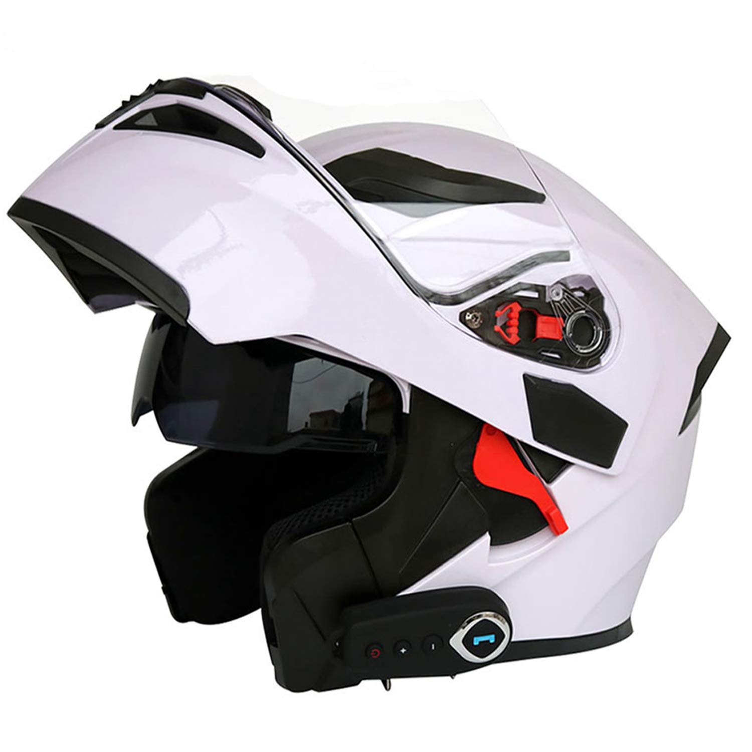 Buy LuanYe Motorcycle Bluetooth Helmets Full Face Flip up Dual Visors Helmet Builtin Integrated