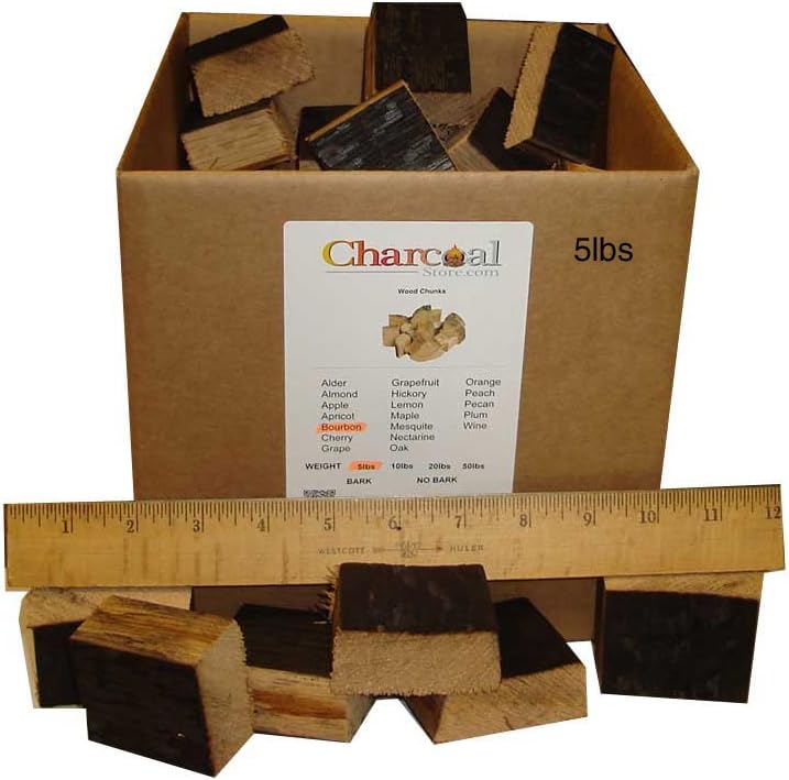 CharcoalStore Bourbon Barrel Wood Smoking Chunks (5 Pounds)