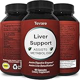 All Natural Detox Cleanse Liver Support Vitamins for Men & Women - Milk Thistle + Dandelion + Artichoke Health Capsules Relieve Hangover - Supplements Boost Immune System Metabolism - By Tevare