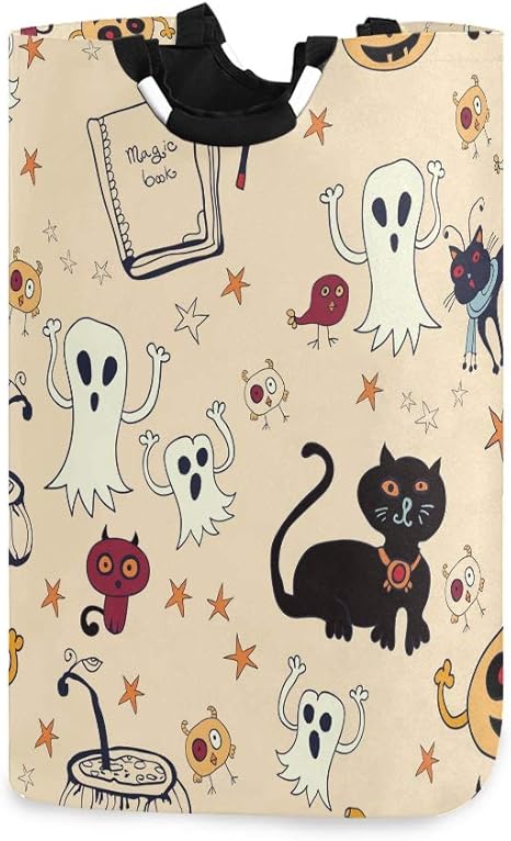 Amazon Co Jp 黒い幽霊猫 ランドリーハンガーバスケット大折りたたみ洗濯ビン折りたたみ式収納折りたたみ式バッグ22 7で洗濯ランドリールーム ホーム キッチン