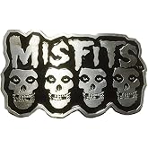 TCB Creations Classic Misfit Rock Band Name Logo Metal Enamel Belt Buckle
