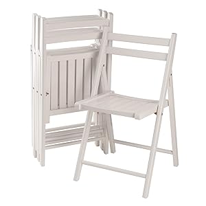 Winsome Wood 10415 Robin 4-PC Folding Set White Chair