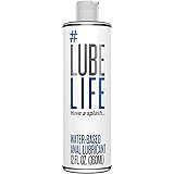 #LubeLife Water Based Anal Lubricant, 12 Ounce Backdoor Lube for Men, Women and Couples (Free of Parabens, Glycerin, Silicone