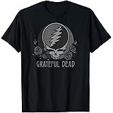 Grateful Dead Grey Tonal Steal Your Face Logo Vintage Band T-Shirt