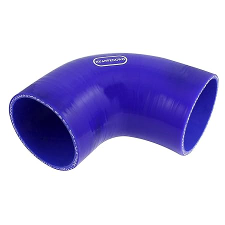 sourcing map Auto Kühlsystem 70mm Innendurchmesser 90-grad-winkel Silikon Schlauch Minderer Blau DE de