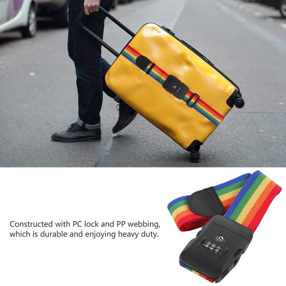 Pezzi Cinghia per valigia Cinghie da Bagagli con Serratura a Combinazione  TSA Cintura di Sicurezza di Colore per Viaggio Croce Cinghia Nero rosso  Cinghia da viaggio Valigeria urban-earth.co.uk