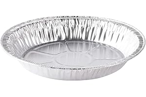 Aluminum Foil Baking Pie Pans – 8 inch (7 inch Inner Diameter) Disposable Plates - Made in USA (Pack of 25)