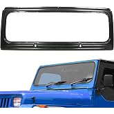 ECOTRIC Front Windshield Frame Compatible with 1987-1995 Jeep Wrangler YJ | Replacement for CH1280101 55174576 Electrophoretic
