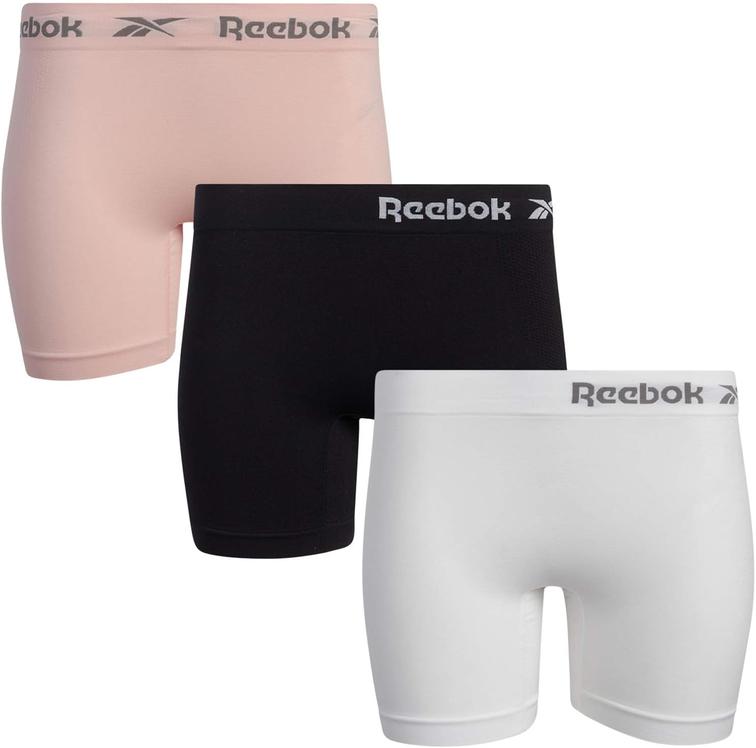 Reebok Women’s Underwear – Long Leg Seamless Slip Short Boyshort (3 pack) at  Women’s Clothing store