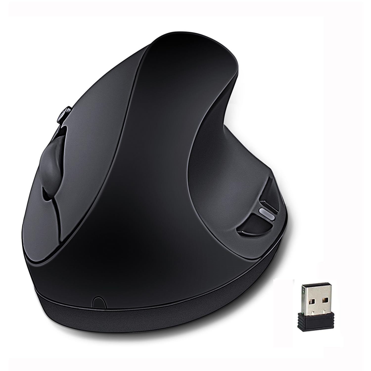 Photo 1 of SUNGI Ergonomic Wireless Mouse,Vertical Mouse 2.4GHz Optical Mice with Adjustable DPI for Carpal Tunnel Right Hand,Black