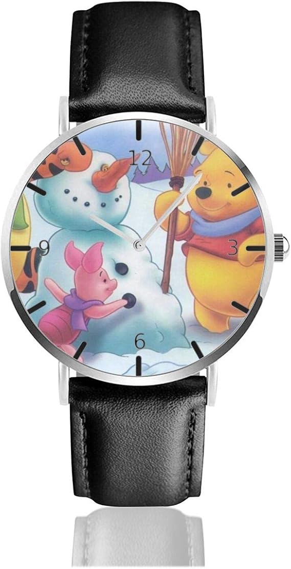Amazon くまのプーさんと友達の壁紙 腕時計 ファッション カジュアル 人気 クォーツムーブメント 防水 薄型 男女兼用 メンズ腕時計 腕時計 通販