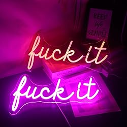 LED "Fuck It" Neon Sign USB Powered Neon Lights for