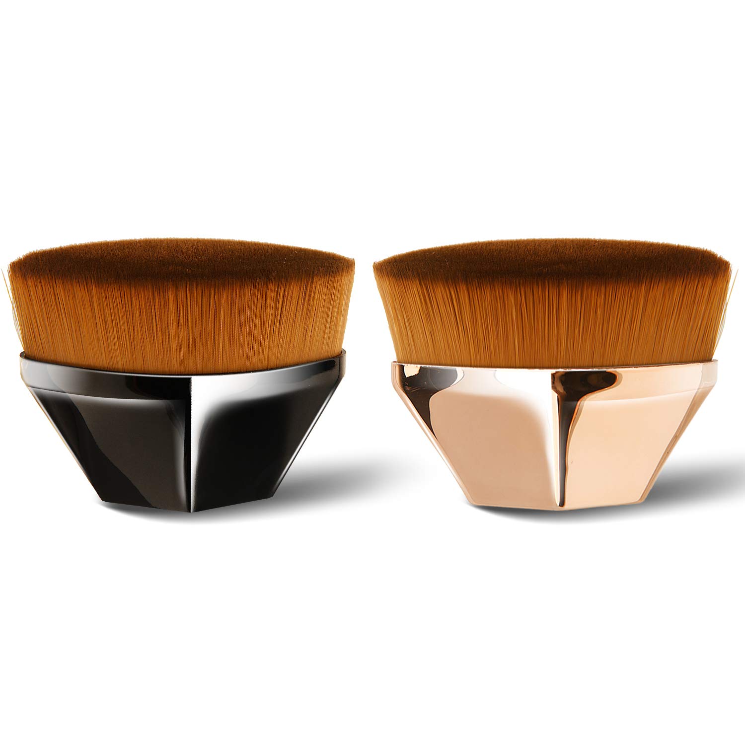 Flawless Foundation Makeup Brush, Endoto Kabuki Face Brush Flat Top High-Density Multifunctional for Flawless Powder, Blending Liquid or Cream Cosmetics with Portable Case