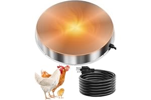 YOTNUS Poultry Chicken Water Heater Warmer Base, Heated Chicken Waterer 125 W for Metal Poultry Founts, Automatic Pet Water Heater with 6 Feet Cord