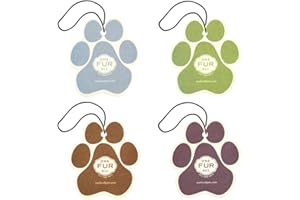 One Fur All Pet House Car Air Freshener - Variety Pack Pack of 4 - Non-toxic Car Air Freshener - Pet-Friendly Air Freshener For Small Spaces & Car - Hanging Odor Eliminating Air Freshener