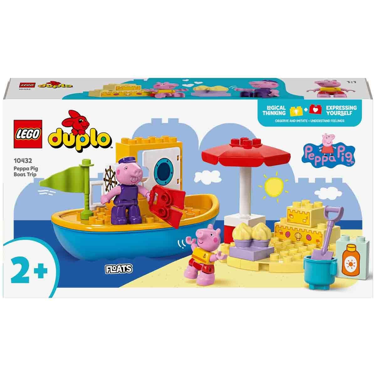 LEGO DUPLO Peppas Bootsausflug: Spielset mit Spielzeugboot zum Bauen und Umbauen mit 2 Figuren, kreatives Spielzeug, Geschenk-Idee für Kinder ab 2 Jahren, Jungen und Mädchen 10432 3