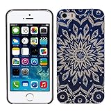 Doinshop (TM) Cute Fashion Blue Aztec Tribal Pattern Hard Skin Case Cover for iPhone 5 5S 5G