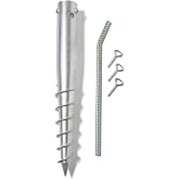 American Ground Screw Model 3 - Versatile Ground Anchor for Round Posts, Flag Poles &amp; Fences - Easy Install, No-Dig 22" Screw-in Stake (Fits up to 2-3/8" Diameter Poles)