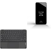 BoxWave Keyboard Compatible with Purism Librem 5 Evergreen - SlimKeys Bluetooth Keyboard with Trackpad, Portable Slim TouchPad - Jet Black