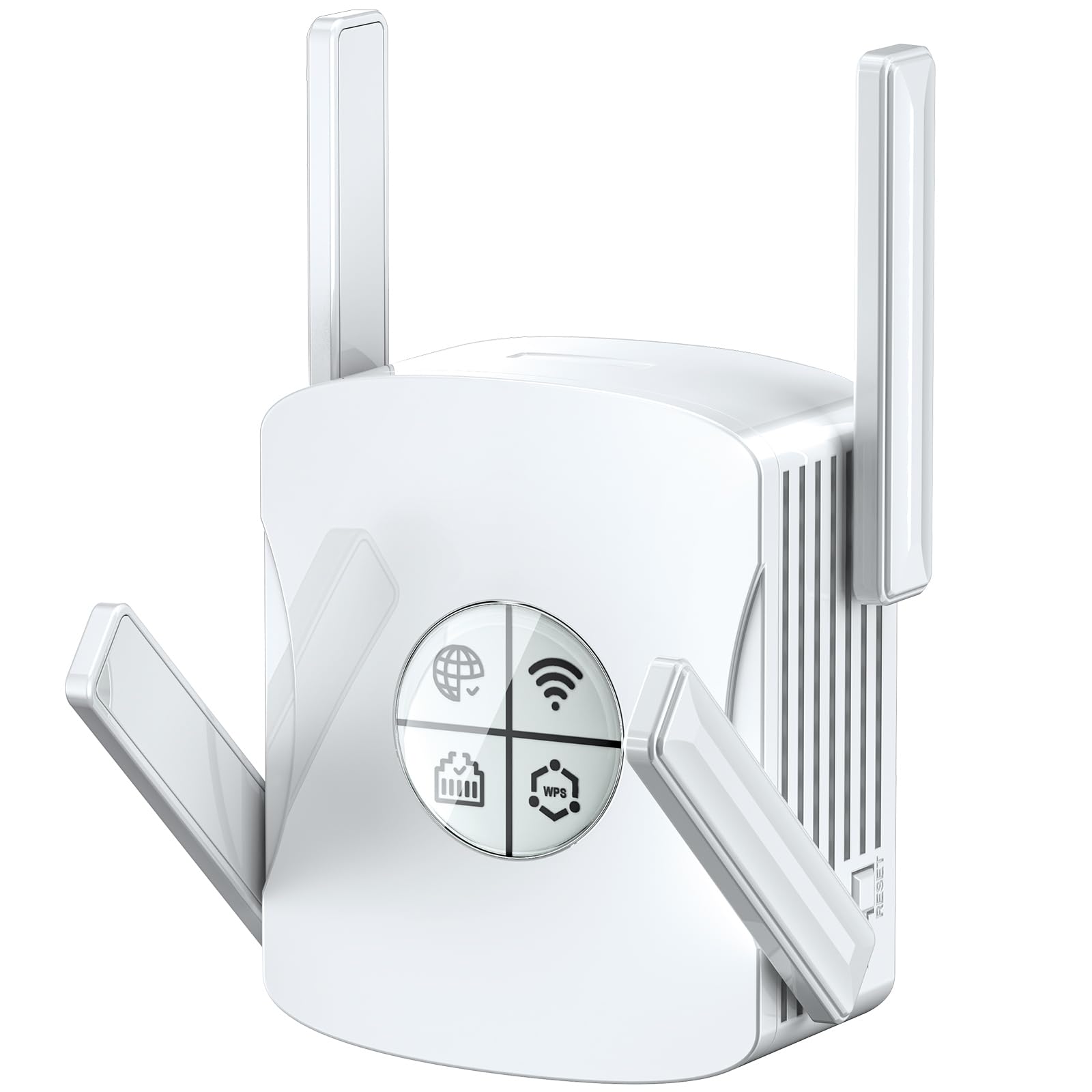 Photo 1 of AX2400 WiFi Extender Signal Booster, Internet Booster Dual-Band Wireless Repeater with 4 Antennas, White