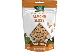 Fresh Gourmet Sliced Almonds, Honey Roasted Sliced Almonds, 3.5 oz
